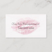 Roze lips Background Makeup Artist Visitekaartje (Achterkant)