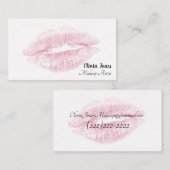 Roze lips Background Makeup Artist Visitekaartje (Voorkant / Achterkant)