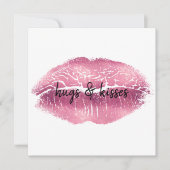 Roze lips gepersonaliseerd citaat (Voorkant)
