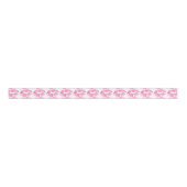 Roze lips Glitter Patroon Grosgrain Lint (Voorkant)