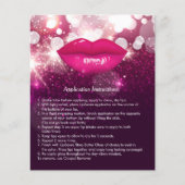 Roze lips Glitters Beauty Salon Instruction Tips Flyer (Voorkant)