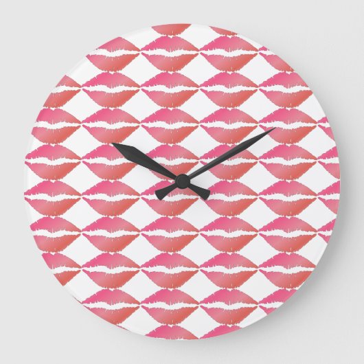 Roze lips grote klok (Voorkant)