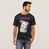Roze lips Kiss Sweet American Pitbull T-shirt (Voorkant volledig)