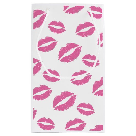 Roze lips Kisses Makeup Artist Beauty Salon Klein Cadeauzakje (Achterkant)