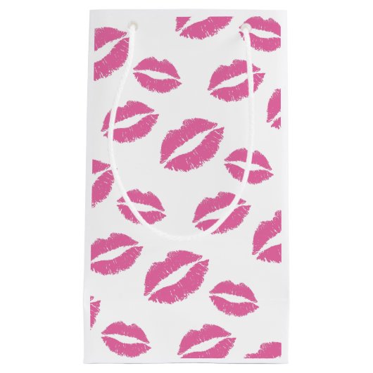 Roze lips Kisses Makeup Artist Beauty Salon Klein Cadeauzakje (Voorkant)