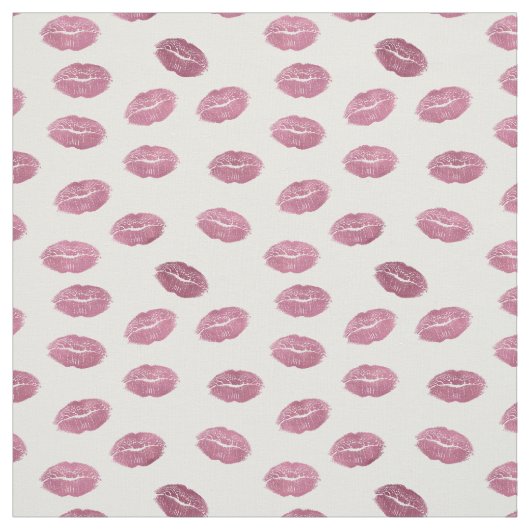 Roze Lips Kisses Stof (Swatch)