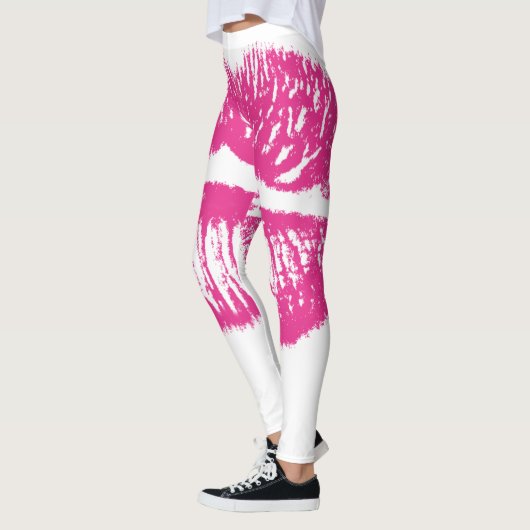 Roze lips leggings (Links)