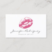 Roze lips Lipstick Makeup Artiest Cosmetic Visitekaartje (Voorkant)