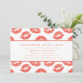 Roze Lips Love Valentijn Vrijgezellenfeest Kaart (Staand voorkant)