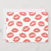 Roze Lips Love Valentijn Vrijgezellenfeest Kaart (Achterkant)