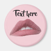 Roze Lips Magneet (Voorkant)