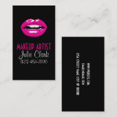 Roze lips Makeup Artiest Visitekaartje (Voorkant / Achterkant)