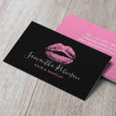 Roze lips Makeup Artist Hair Stylist Beauty Salon Visitekaartje