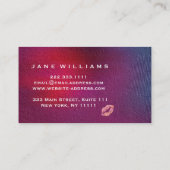 Roze lips Makeup Artist Visitekaartje (Achterkant)