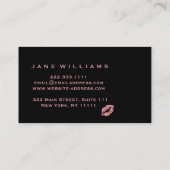 Roze lips Makeup Artist Visitekaartje (Achterkant)