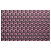 Roze lips op zwart stof (Fat Quarter)