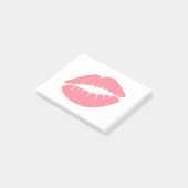 Roze lips post-it® notes (Schuin)