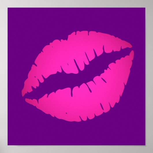 Roze lips poster (Voorkant)