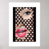 Roze lips poster (Voorkant)