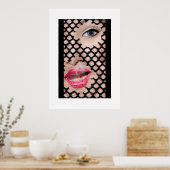 Roze lips poster (Keuken)