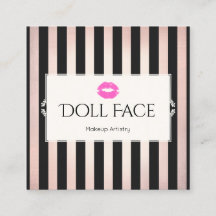 Roze lips Roos Gold en zwarte striptekenaar