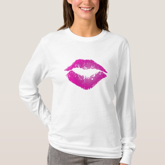 Roze lips t-shirt (Voorkant)