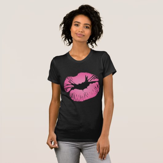 Roze LIps T-shirt (Voorkant volledig)