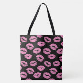Roze lips tote bag (Voorkant)