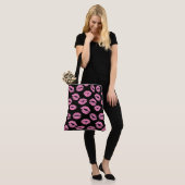 Roze lips tote bag (Op model)