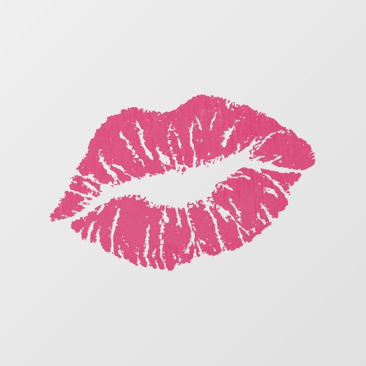 Roze lips Window Cling Raamsticker (Vel)