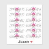 Roze Lips Woman Lip Gloss Packaging Logo Sticker (Vel)