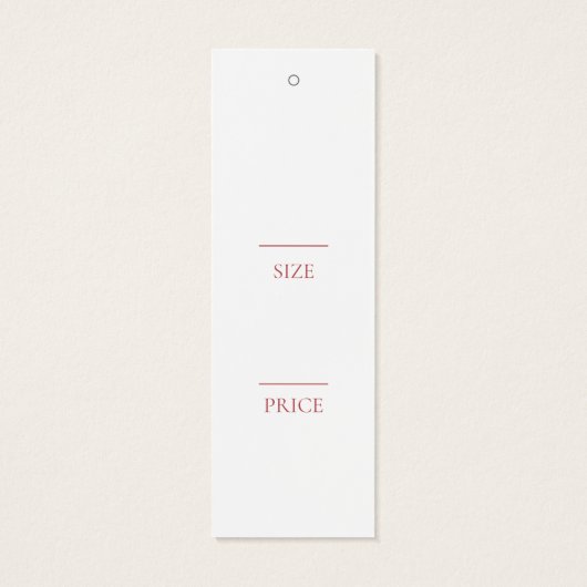 Roze Lipstick Brush Stroke Hang Labels Mini Visitekaartjes (Achterkant)