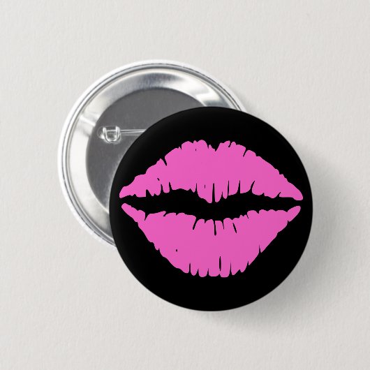 Roze Lipstick Button (Voorkant /achterkant)