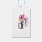 Roze lipstick cadeaulabel (Voorkant)