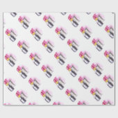 Roze lipstick cadeaupapier (Vlak)