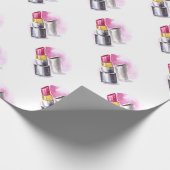 Roze lipstick cadeaupapier (Hoek)