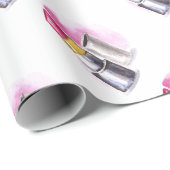 Roze lipstick cadeaupapier (Rol Hoek)