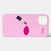 Roze lipstick Case-Mate iPhone case (Achterkant (horizontaal))