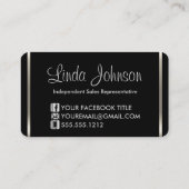 Roze Lipstick en Make-up Visitekaartje (Achterkant)