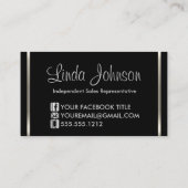 Roze Lipstick en Zilver Visitekaartje (Achterkant)