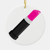 Roze lipstick keramisch ornament (Voorkant)