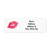 Roze lipstick Kiss Etiket (Voorkant)