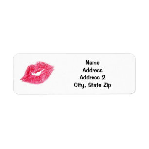 Roze lipstick Kiss Etiket