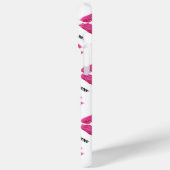 Roze lipstick Kisses en harten Case-Mate iPhone Case (Achterkant / Links)
