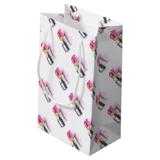 Roze lipstick klein cadeauzakje (Achterkant Gekanteld)