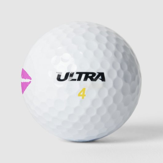 Roze Lipstick Kus Golf Ball Golfballen (Logo)