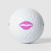 Roze Lipstick Kus Golf Ball Golfballen (Voorkant)