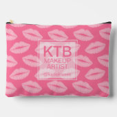 Roze Lipstick Lips Aangepaste make-up artist Etui (Voorkant)