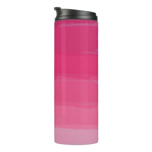 Roze lipstick Ombre Tumbler Thermosbeker (Geroteerd rechts)