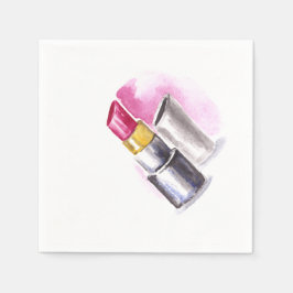 Roze lipstick servet